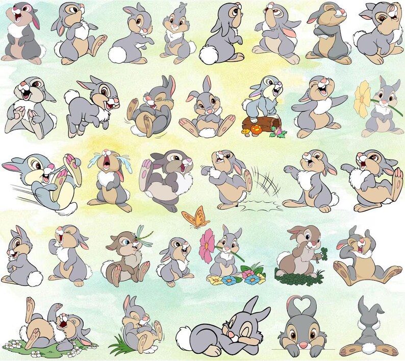 Bambi Mega Bundle, Bambi Svg, Bambi Clipart, Bambi Deer Png, Thumper ...