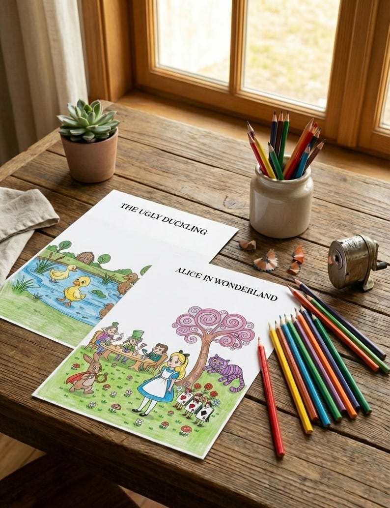 44 Classic Tales Activity Bundle | Printable Coloring Pages & Story ...