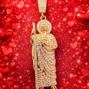 San Judas Tadeo Bagget y Zirconia - Saint Jude Thaddeus with Baguette and Zirconia
