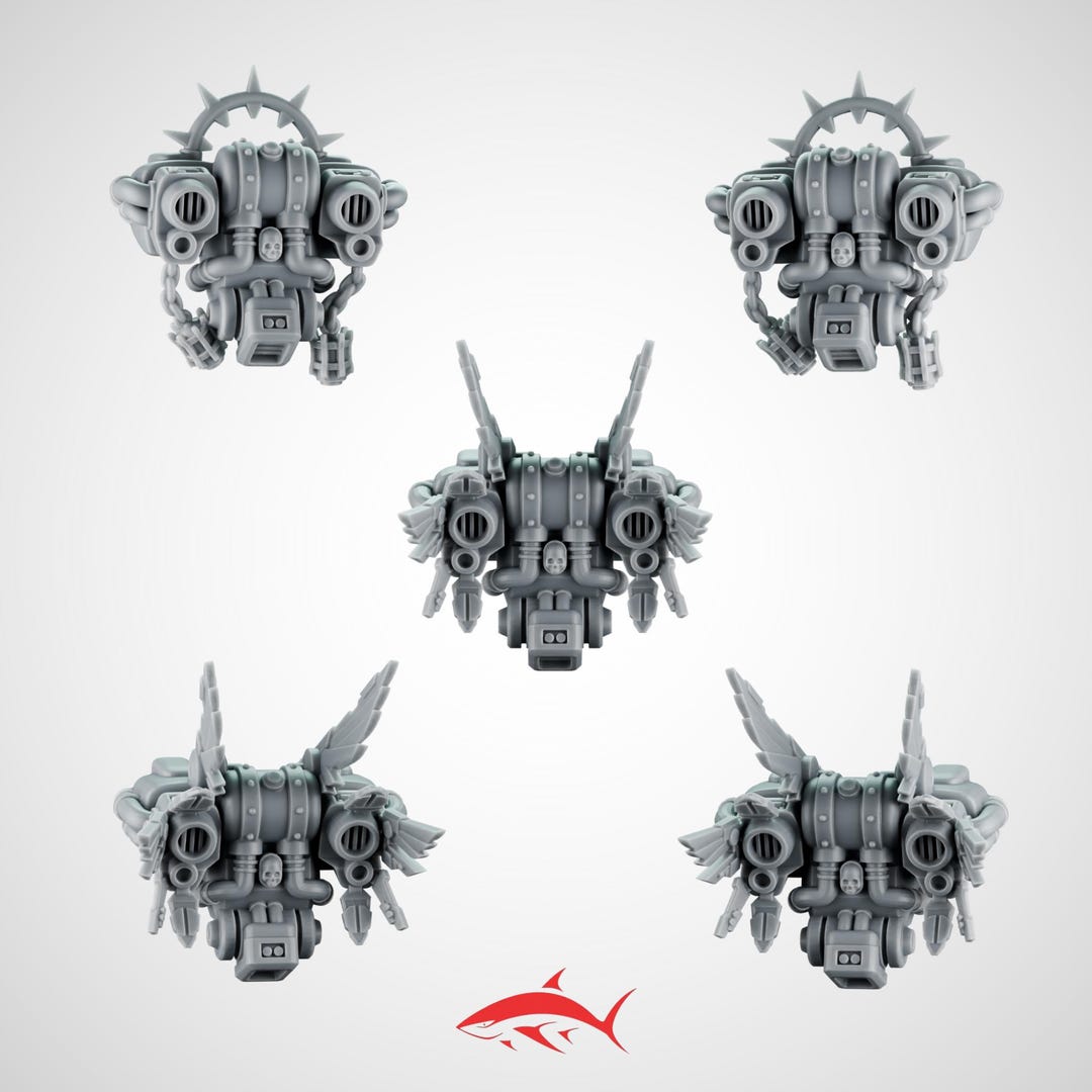 Jetpack Rotor Bits Set 5 - Jetpack Fallen Angel With Wings and Halos - Bits Ultra HD 14K ...