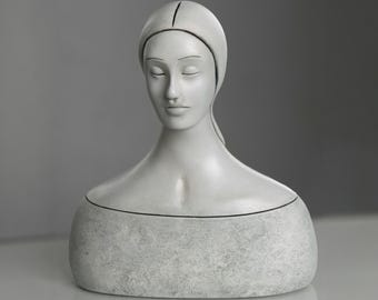 Fine Art Ceramics Figure, Handmade Sculpture – Serenity Collection | One-of-a-Kind Modern Figurative Art
