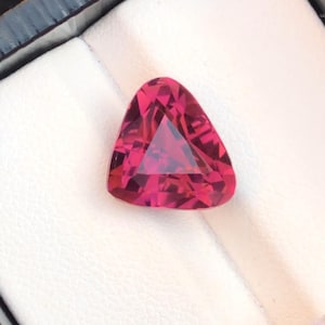 5.75 Ct Purplish Pink Tourmaline Triangle Cut | Natural Faceted Afghan Tourmaline | Eye Clean Loose Gemstone | Collector Jewelry Stone