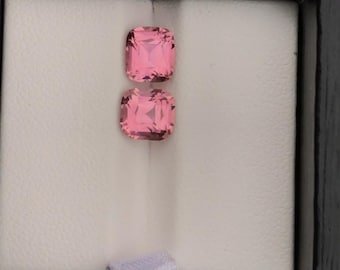 2.90 Ct Natural Pink Tourmaline Faceted Pieces | Afghan Tourmaline Pair | Loose Pink Tourmaline Gemstone | Jewelry Making