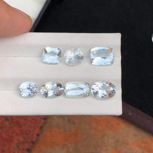 Natural Colourless Aquamarine Lot 12 Ct | Clean Aquamarine Parcel Pakistan | Faceted Aquamarine Loose Stones | Jewelry Making Gemstones