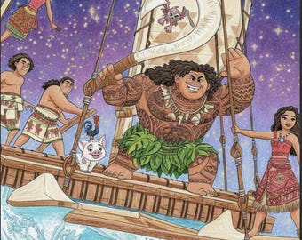 Vaiana 2 kleurplaten: 10 Polynesische avonturenkaarten (pdf)