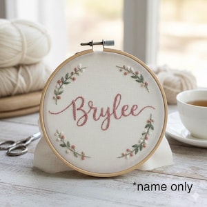 Custom Name Stick & Stitch Embroidery Sticker – Personalized Water-Soluble Template for Embroidery – Word Transfer