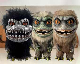Replica del film Critters, oggetti di scena horror, replica ispirata alla bambola Critters, replica horror, bambola Critters, arredamento gotico per la casa, arredamento horror