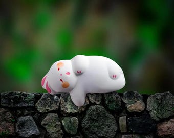Decorazione a forma di coniglio, regalo a forma di coniglio, ornamento da scrivania Usagi, regalo giapponese, simpatico animaletto da compagnia, kawaii giapponese, articoli per la casa a forma di coniglio anime
