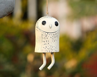 Campanelli eolici a forma di animali, campanellino a forma di volpe, decorazioni da giardino, simpatici animali domestici in resina, decorazioni da giardino a forma di animali, campanelli eolici rustici da appendere.
