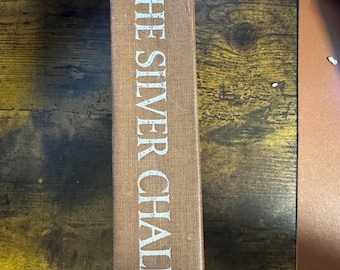 El cáliz de plata de Thomas B. Costain (1952) Novela histórica vintage de tapa dura / Ficción medieval clásica / Libro antiguo decorativo