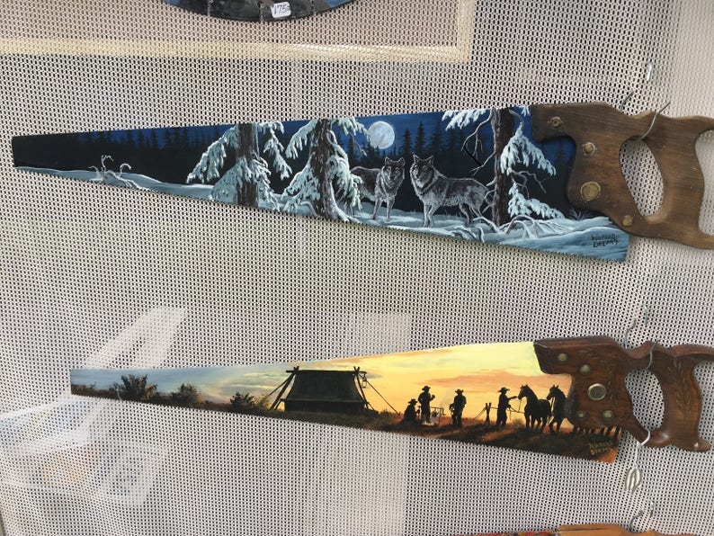 CUSTOM Hand Painted Saws PLEASE READ Description Before Etsy