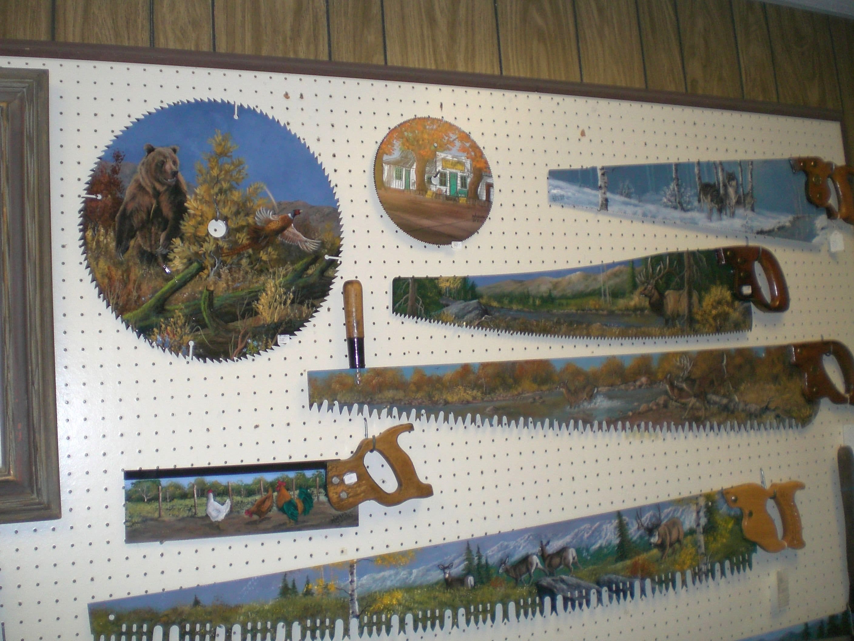 Hand painted crosscut saws deals