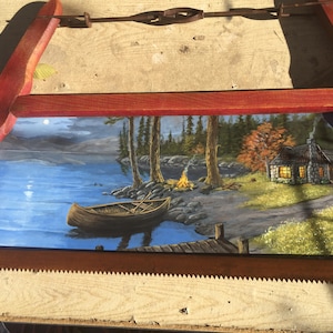 Painted BUCK-Saw -  CUSTOM Orders- Buck Saw,wildlife,farms,country,trains,old cars,rustic,antique,gifts,cabins,woods,creeks,horses