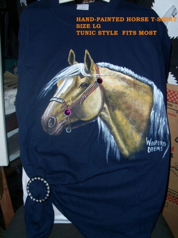 HAND-PAINTED Horse Sweat Shirts & T's Acrylic ,- Available Now