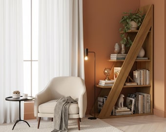 Ladder Bookshelf - Wooden Display & Storage Rack