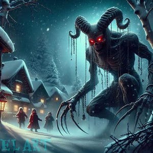 Krampus Dark Winter Wallpaper | holiday horrors | demonic christmas | Gothic Phone/Desktop HD
