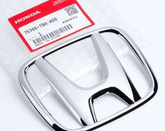 Emblema de la parrilla delantera del Honda Civic 2016-2021, logotipo H cromado (75700-TBA-A00)
