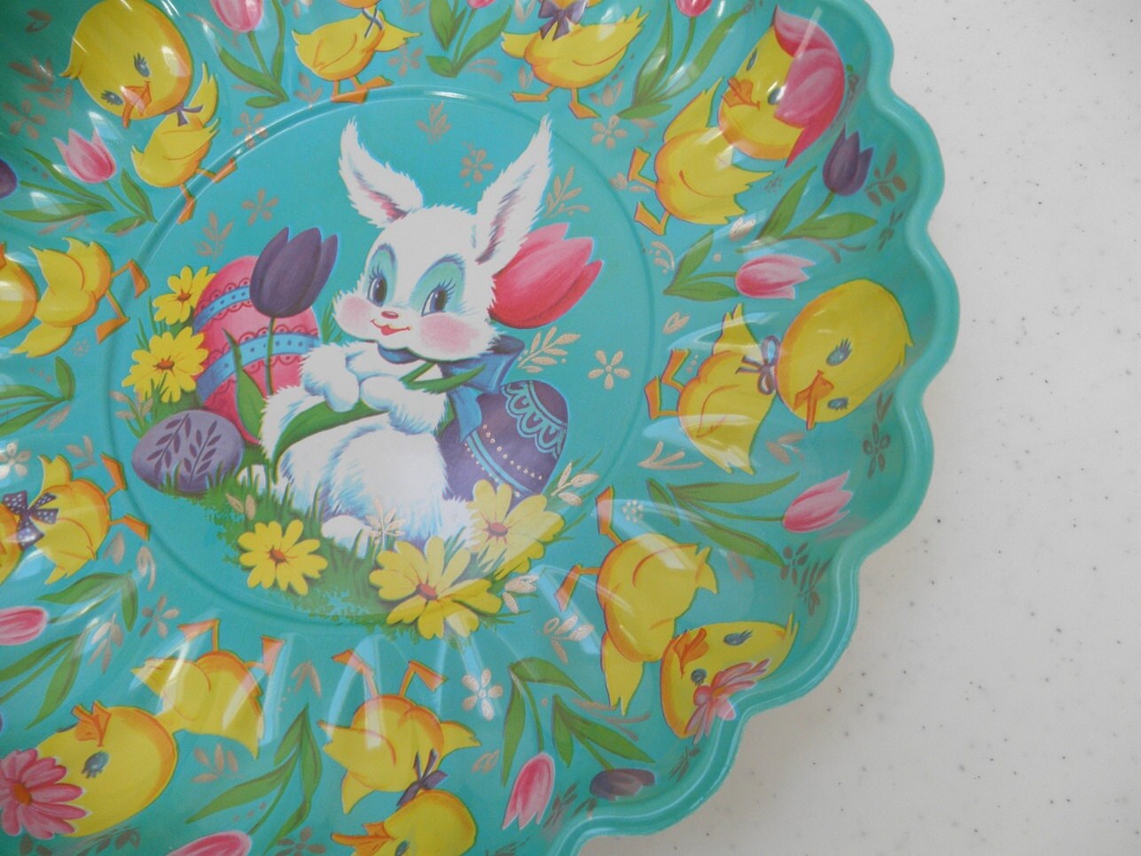 Vintage Easter Decorations Vintage Easter Bunny Trays 70s Etsy
