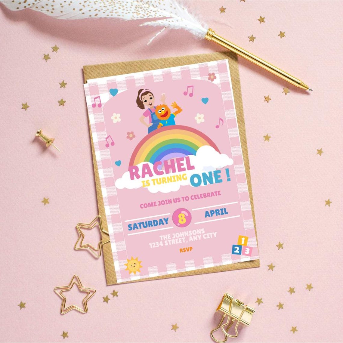 Ms. Rachel Party Digital Invitation, Print-ready Canva Customizable - Etsy