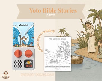 Moses Bible Stories for Kids | Baby Moses, Burning Bush & Red Sea | Yoto Compatible Audio | Christian Digital Download