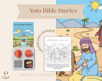 New Testament Bible Stories MP3 Bundle | Kids Christian Audio | Yoto Compatible | Coloring Pages