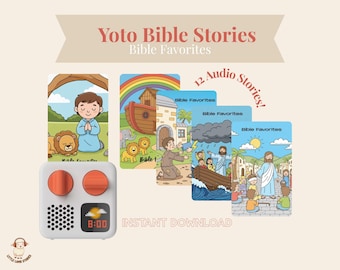 Bible Stories for Kids Audio Bundle | Yoto Compatible & MYO Cards | Old and New Testament | Christian Preschool Digital Download