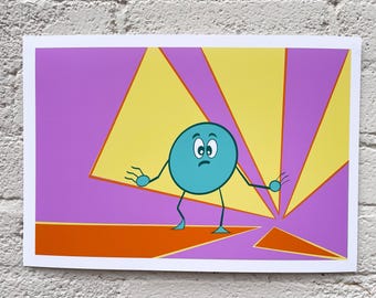 Emotional Shapes 001 Art Print | Minimal Figurative Illustration | Signed Abstract Wall Art