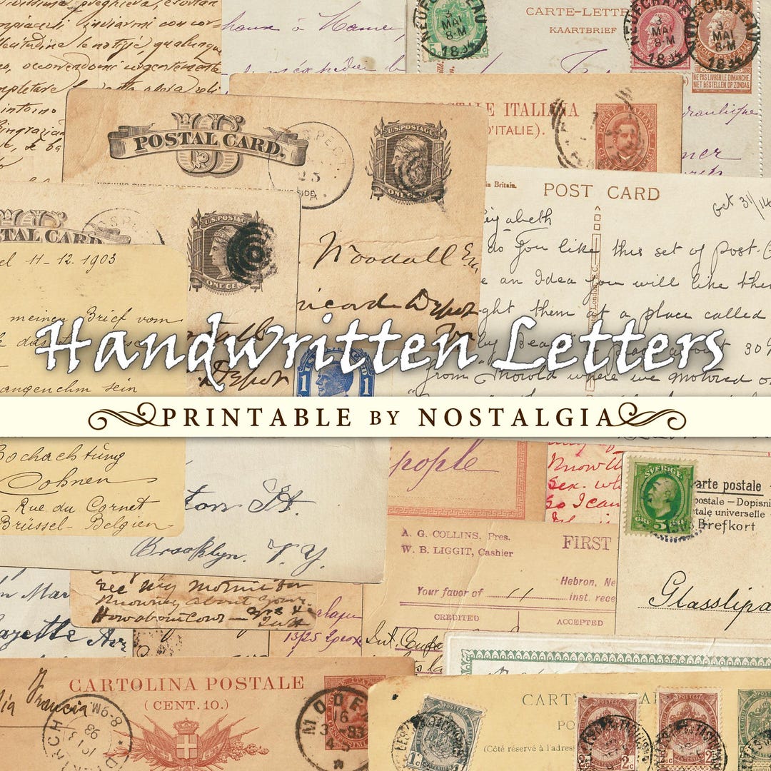 33 Vintage Handwritten Postcards - Etsy