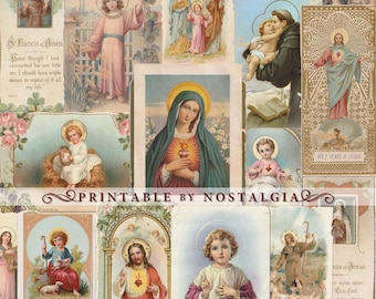 Religious Ephemera: Vintage Prayer Cards (Digital Download)