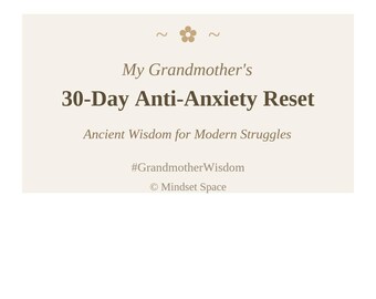 30-Day Anxiety Reset Workbook – Printable Nervous System Regulation Journal | Mental Health PDF Download