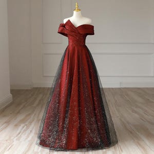 Red & Gold Formal Dress - Etsy