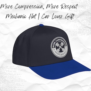 Mechanic Piston Baseball Cap | More Compression, More Respect – Car Lover Gift