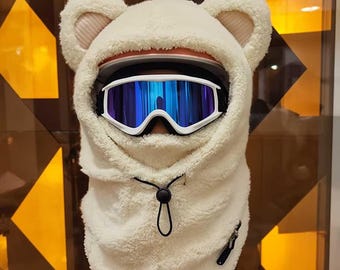 Bunny Mask Balaclava – Moving Ears Hat | Skiing Snowboard Balaclava | Ski Hood for Kids | Helmet Cover | Halloween Christmas Birthday Gift