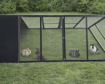 Grand enclos extérieur pour animaux | Volière en contreplaqué étanche avec grillage | Enclos pour lapins et poules | Parc de jardin