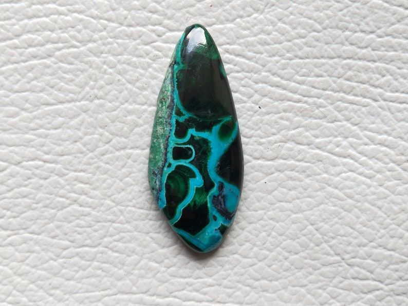 Malachite Chrysocolla Designer Cabochon 41X17X5MM,Jewelry Making Pendant Cabochon, Natural Malachite Chrysocolla Cabochon AAA