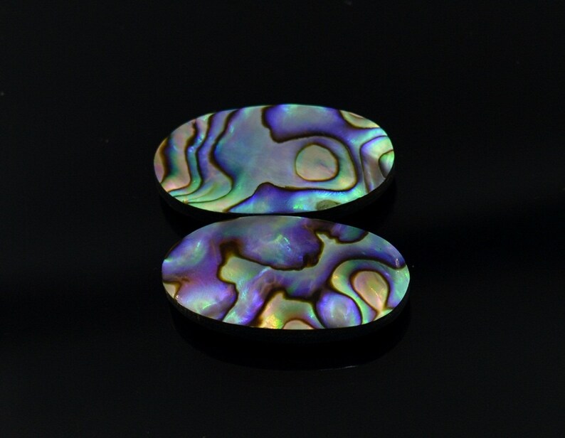 Natural Doublet Abalone Shell Pair Oval Shape Loose Semi Precious gemstone cabochon size-27x15mm For Jewelry Design Earring Making.