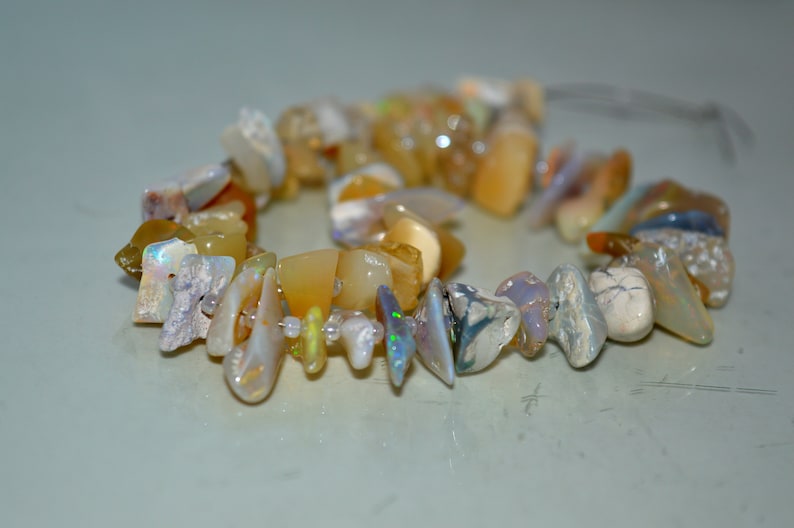 Good Quality !!!~100/% Natural Ethiopian Fair Opal Smooth Rough Beads Size 7x9.mm 12x18 Approx 14/'/'Inch Natural Quality Gemstone.