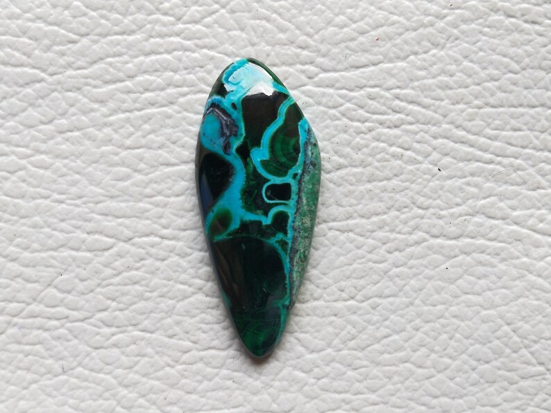 Malachite Chrysocolla Designer Cabochon 41X17X5MM,Jewelry Making Pendant Cabochon, Natural Malachite Chrysocolla Cabochon AAA