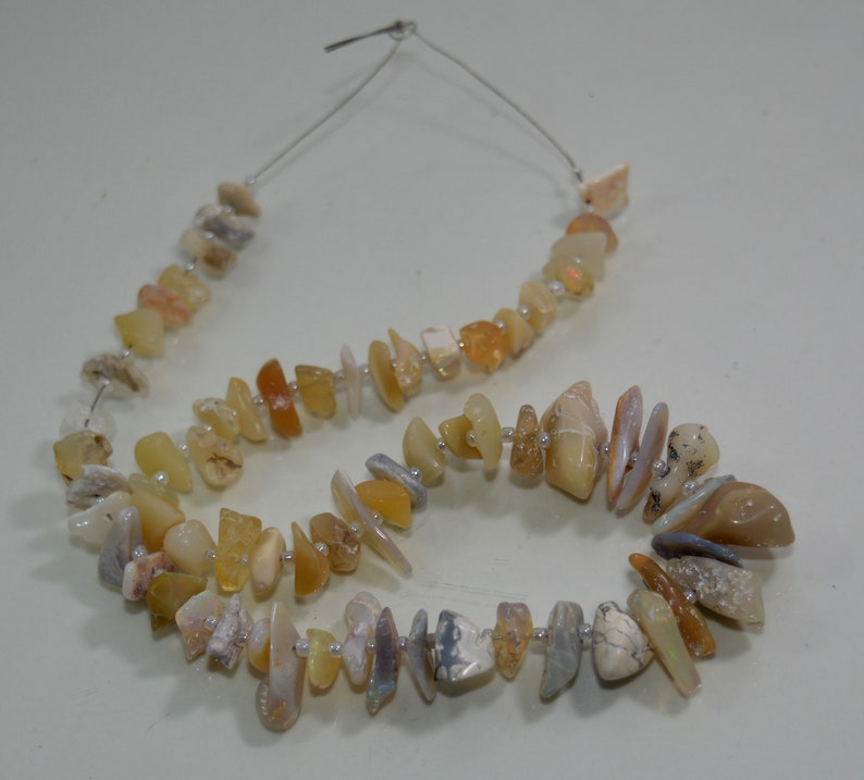 Good Quality !!!~100/% Natural Ethiopian Fair Opal Smooth Rough Beads Size 7x9.mm 12x18 Approx 14/'/'Inch Natural Quality Gemstone.