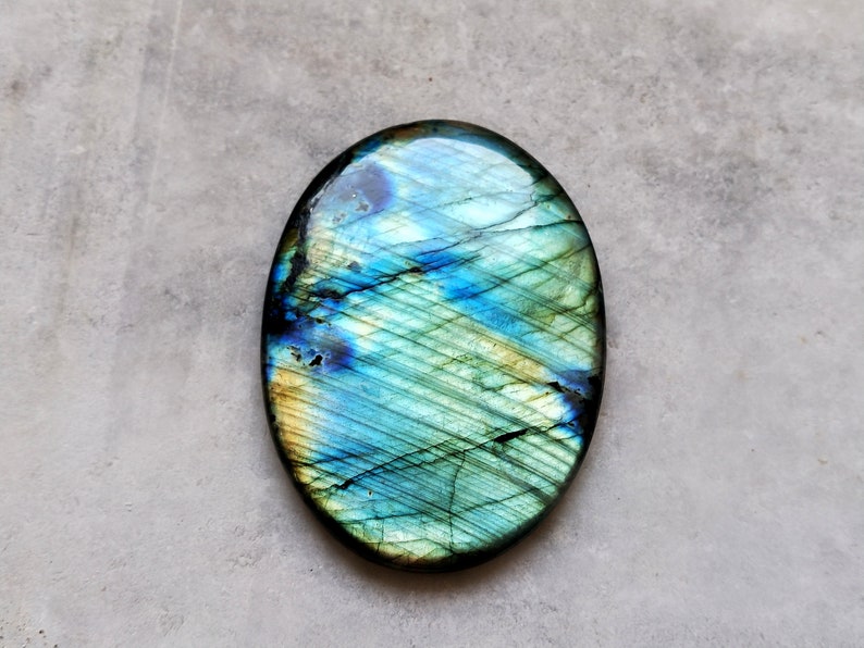 Size 63x45x6mm Approx Pendant Cabochon For Jewelry Making. 171.00 Crt Natural Real Flashy Labradorite Cabochon