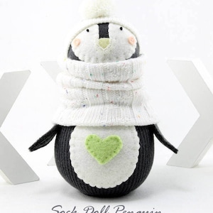 New Sock Doll Penguin Pattern by Sewinthemoment