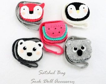 PDF Pattern for the Sewinthemoment Satchel Bag with variations - Penguin, Polar Bear, Fox, Koala and Watermelon