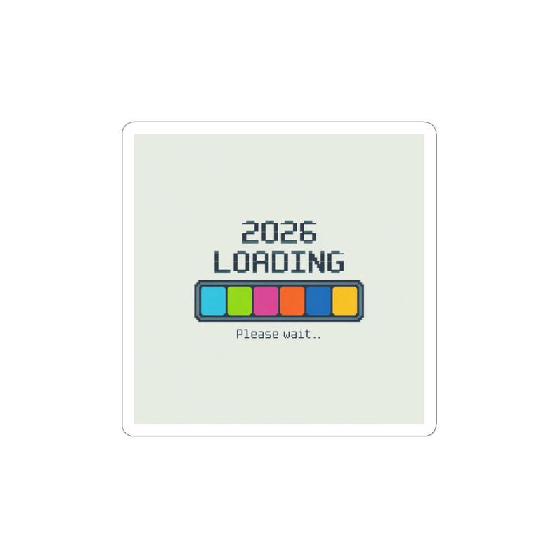 2026 Loading Pixel Progress Bar Sticker | Retro Pixel Art Laptop Decal ...