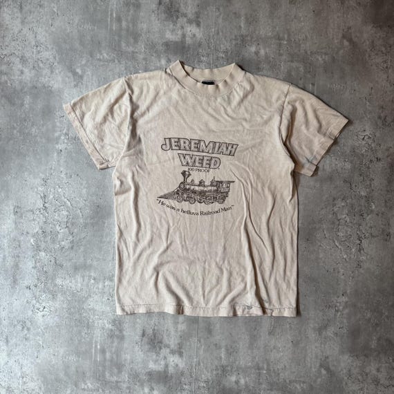 80s Jeremiah Weed 100 Proof Railroad Man Vintage T-Shirt - M
