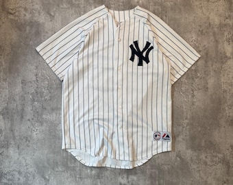 Majestic New York Yankees Hideki Matsui 55 Pinstripe Baseball Jersey Mens XL
