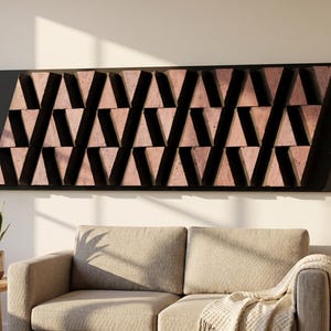 Bronzed Hardwood Geometric Industrial Sound Diffuser
