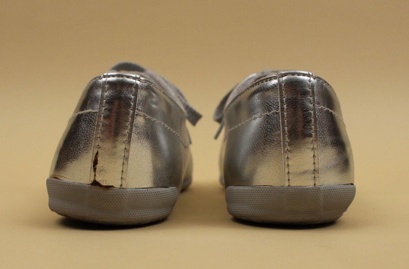 ruela♪ 80s Vtg LA Gear Silver Metallic Sneakers Lace up Flats