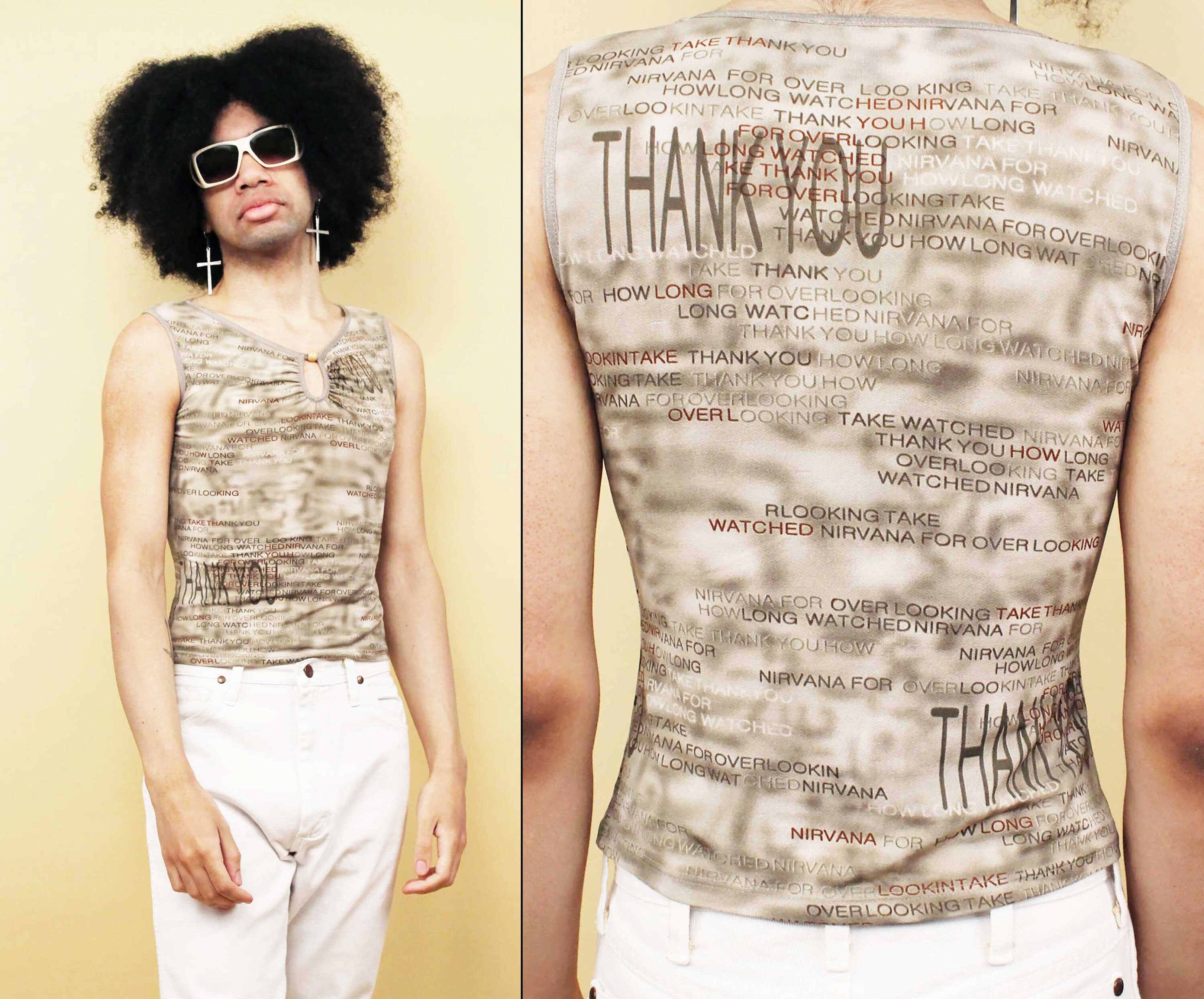 ▪️90‘s【NIRVANA】VINTAGE TANK TOP NIRVANA - BAND PHOTO, ORIGINAL VINTAGE 90'S TANK T-SHIRT