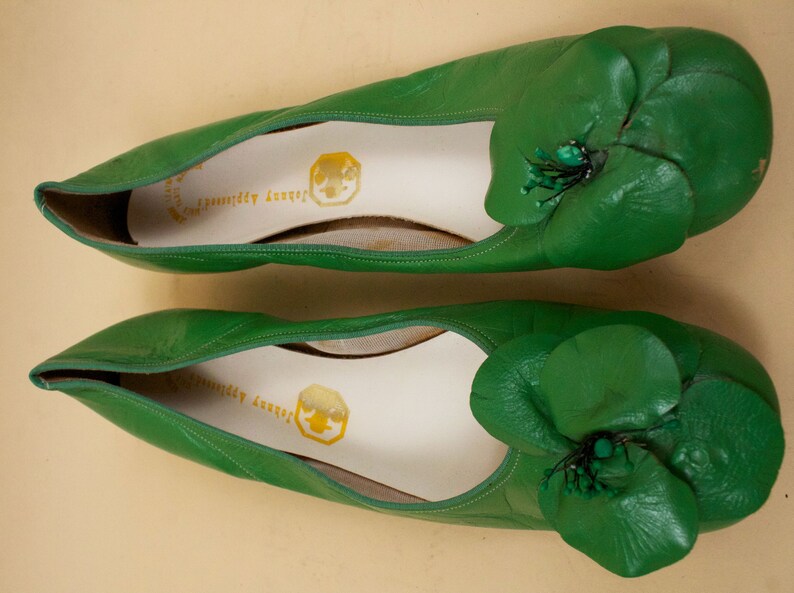 kelly green ballet flats