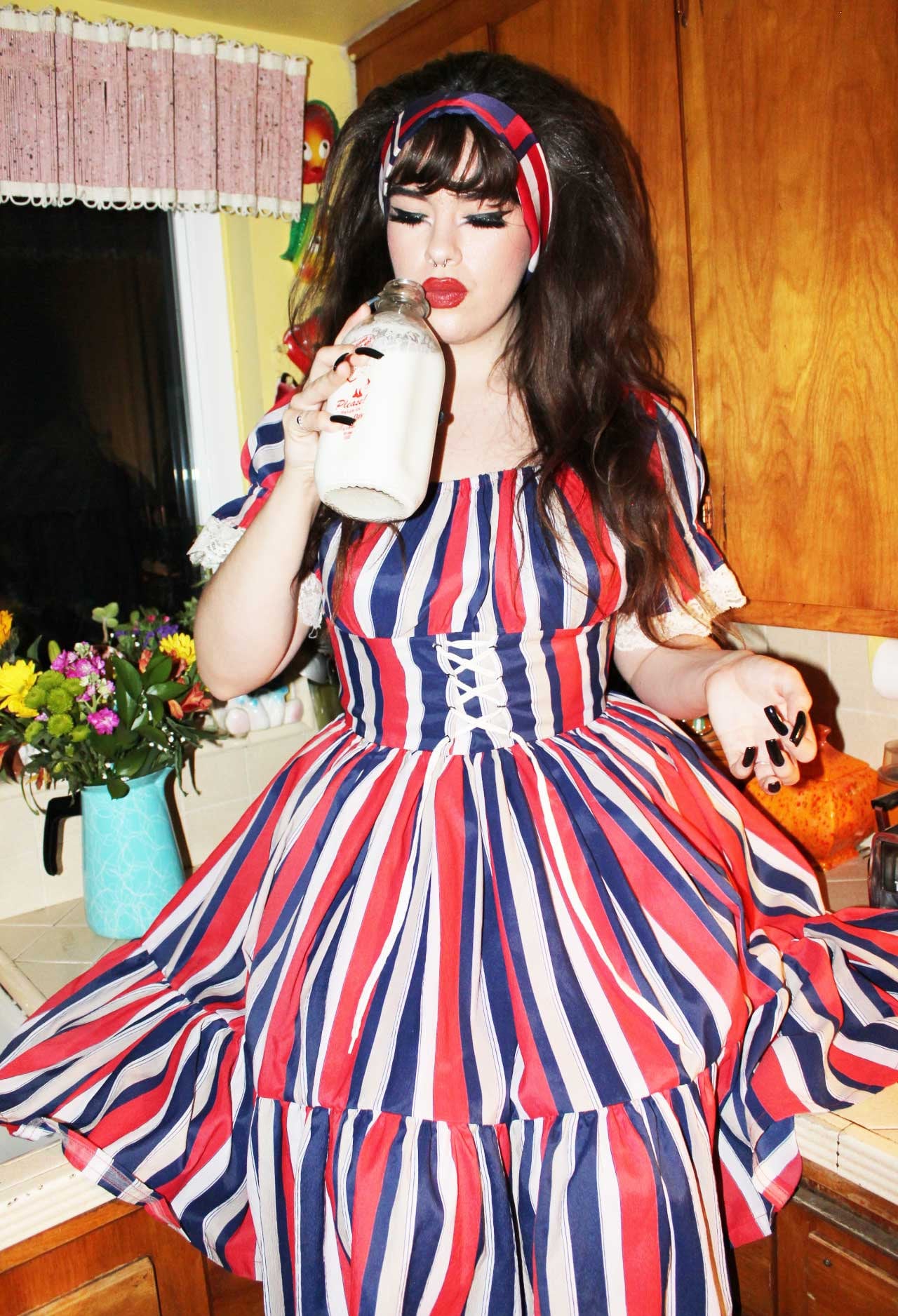 glitter a line prom dress Ethereal Lilac with Lace Corset Bodice and A-Line Slit XS / Lilac Navy Sizes YGroup_10337 Emlimny D Cup Adhesive US Size:4